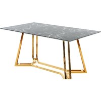 Halmar Konami 160/90 (черный мрамор/золотой)