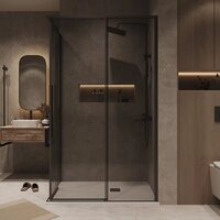 Grossman Galaxy 90x70x195 300.K33.01.9070.21.10 (черный матовый/тонированное стекло) Image #9