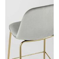 Stool Group Валенсия SN полубарный OS-001CB HLR-18 (велюр серый/золотые ножки) Image #7