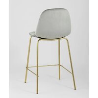 Stool Group Валенсия SN полубарный OS-001CB HLR-18 (велюр серый/золотые ножки) Image #6
