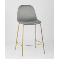 Stool Group Валенсия SN полубарный OS-001CB HLR-18 (велюр серый/золотые ножки) Image #2