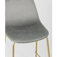 Stool Group Валенсия SN полубарный OS-001CB HLR-18 (велюр серый/золотые ножки) Image #8