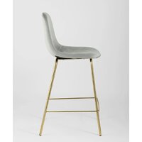 Stool Group Валенсия SN полубарный OS-001CB HLR-18 (велюр серый/золотые ножки) Image #4