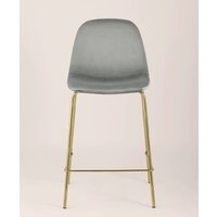 Stool Group Валенсия SN полубарный OS-001CB HLR-18 (велюр серый/золотые ножки) Image #3