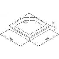 Triton Йота-Блэк 90x90 (черный, с поддоном) Image #9