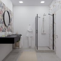 Triton Йота-Блэк 90x90 (черный, с поддоном) Image #4