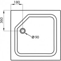Triton Йота-Блэк 90x90 (черный, с поддоном) Image #8