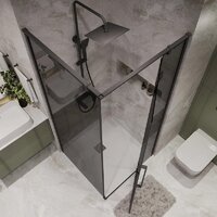 Niagara NG-2832-34BLACK 100x100x195 (черный матовый/тонированное стекло) Image #13