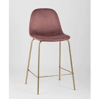 Stool Group Валенсия SN полубарный OS-001CB HLR-44 (велюр розовый/золотые ножки) Image #2
