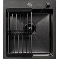 ARFEKA Eco AR мойка 450*500, коландер, дозатор Black Image #1