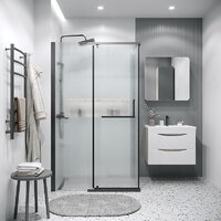 Grossman Pragma 100x90x195 120.K33.03.1090.21.02 (черный матовый/стекло шиншилла) Image #7