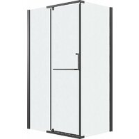 Grossman Pragma 100x90x195 120.K33.03.1090.21.02 (черный матовый/стекло шиншилла)