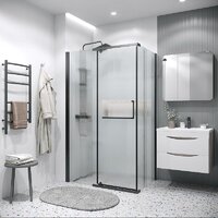 Grossman Pragma 100x90x195 120.K33.03.1090.21.02 (черный матовый/стекло шиншилла) Image #8