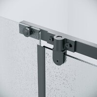 Grossman Pragma 100x90x195 120.K33.03.1090.21.02 (черный матовый/стекло шиншилла) Image #3