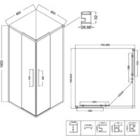 Niagara NG-6822-34BLACK 80x80x195 (черный матовый/прозрачное стекло) Image #13