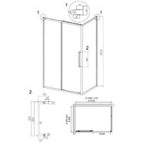 Grossman Cosmo 110x90x195 120.K33.02.1190.21.00 (черный матовый/прозрачное стекло) Image #10