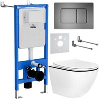 Roxen Antares Black в комплекте с инсталляцией StounFix Dual Fresh 6 в 1 964862 (кнопка: оружейная сталь) Image #1