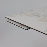 Lepremo AV 2119 МДФ+керамика раздвижной 1200-1800x800 (натуральный глянцевый Gold Jade/черный) Image #12