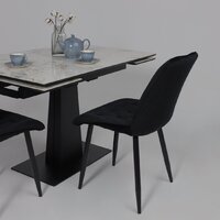 Lepremo AV 2119 МДФ+керамика раздвижной 1200-1800x800 (натуральный глянцевый Gold Jade/черный) Image #17