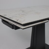 Lepremo AV 2119 МДФ+керамика раздвижной 1200-1800x800 (натуральный глянцевый Gold Jade/черный) Image #9