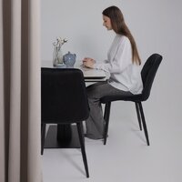 Lepremo AV 2119 МДФ+керамика раздвижной 1200-1800x800 (натуральный глянцевый Gold Jade/черный) Image #20