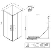 Niagara NG-2823-34BLACK 90x90x195 (черный матовый/тонированное стекло) Image #13