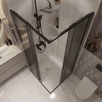 Niagara NG-2823-34BLACK 90x90x195 (черный матовый/тонированное стекло) Image #12