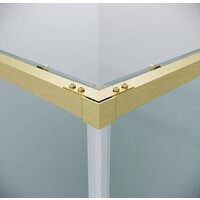 Grossman Galaxy 80x80x195 300.K33.01.8080.32.00 (золото сатин/прозрачное стекло) Image #4