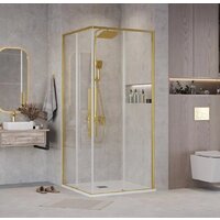 Grossman Galaxy 80x80x195 300.K33.01.8080.32.00 (золото сатин/прозрачное стекло) Image #7