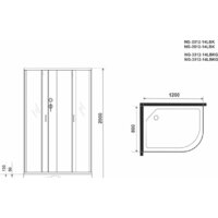 Niagara NG-3312-14LBKG 120x80x200 Image #4