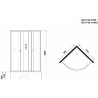 Niagara NG-6708-14BKG 90x90x215 Image #4