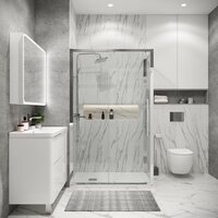 Grossman Cosmo 100x80x195 120.K33.02.1080.10.00 (хром/прозрачное стекло) Image #7