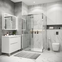 Grossman Cosmo 100x80x195 120.K33.02.1080.10.00 (хром/прозрачное стекло) Image #8