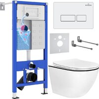 Roxen Antares Black в комплекте с инсталляцией StounFix Dual Fresh 6 в 1 964744 (кнопка: белый глянец) Image #1