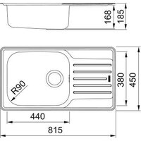 Franke LNX 611-82 101.0736.118 (стальной) Image #2