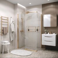 Grossman Pragma 110x80x195 120.K33.03.1180.32.00 (золото сатин/прозрачное стекло) Image #7