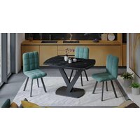 Трия Салерно Тип 1 (черный муар/стекло черный мрамор) Image #3