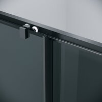 Grossman Cosmo 100x80x195 120.K33.02.1080.21.10 (черный матовый/тонированно стекло) Image #5