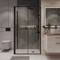 Niagara 140x90x195 NG-84-14AB-A90B-34 (черный матовый/прозрачное стекло) Image #6