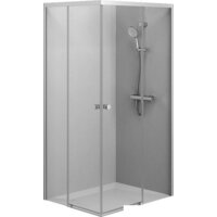 AM.PM X-Joy Square Slide 90x90 W94G-403-9090-МТ (матовый хром/прозрачное стекло)