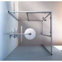 AM.PM X-Joy Square Slide 90x90 W94G-403-9090-МТ (матовый хром/прозрачное стекло) Image #9