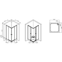 AM.PM X-Joy Square Slide 90x90 W94G-403-9090-МТ (матовый хром/прозрачное стекло) Image #10