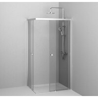 AM.PM X-Joy Square Slide 90x90 W94G-403-9090-МТ (матовый хром/прозрачное стекло) Image #6