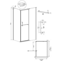 Grossman Pragma 110x80x195 120.K33.03.1180.42.00 (графит сатин/прозрачное стекло) Image #11