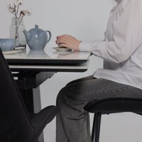 Lepremo AV 2119 МДФ+керамика раздвижной 1200-1800x800 (белый глянцевый Carla Larkin/черный) Image #20