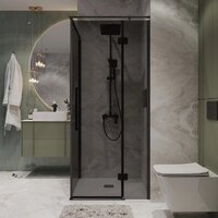 Niagara NG-2831-34BLACK 90x195 (черный матовый/тонированное стекло) Image #12