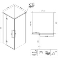 Niagara NG-2831-34BLACK 90x195 (черный матовый/тонированное стекло) Image #14