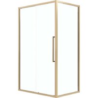 Grossman Cosmo 100x80x195 120.K33.02.1080.32.00 (золото сатин/стекло прозрачное) Image #1