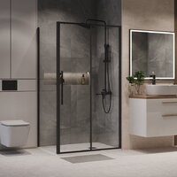 Niagara 140x80x195 NG-84-14AB-A80B-34 (черный матовый/прозрачное стекло) Image #6