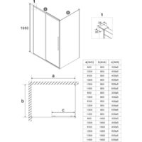 Niagara 140x80x195 NG-84-14AB-A80B-34 (черный матовый/прозрачное стекло) Image #10